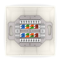 LAN Dose CAT 5e Netzwerkdose Unterputz 2 x RJ45 RAL9010 3