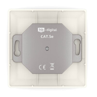 LAN Dose CAT 5e Netzwerkdose Unterputz 2 x RJ45 RAL9010 4