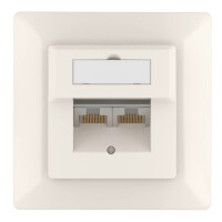 LAN Dose CAT 5e Netzwerkdose Unterputz 2 x RJ45 RAL9010 5