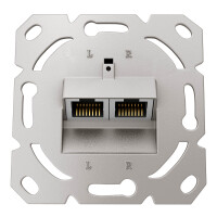 LAN socket CAT 6a flush-mounted network socket 2 x RJ45 with