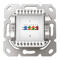 LAN socket CAT 6a flush-mounted network socket 2 x RJ45 with