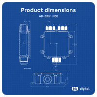 Abzweigdose wasserdicht IP68 3 Wege Typ Y Installationsdose 