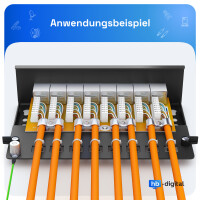 Patch panel 19 inch 16 port Cat.6 black 6