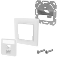 Network socket for Keystone module RJ45 flush-mounted 1 x po