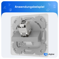 Network socket for Keystone module RJ45 flush-mounted 1 x po