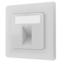 Network socket for Keystone module RJ45 flush-mounted 1 x po