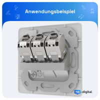 Network socket for Keystone module RJ45 flush-mounted 3 x po