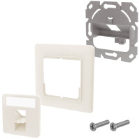 Network socket for Keystone module RJ45 flush-mounted 1 x po