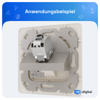 Network socket for Keystone module RJ45 flush-mounted 1 x po