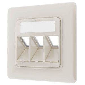 Netzwerkdose für Keystone Modul RJ45 Unterputz 3 x...
