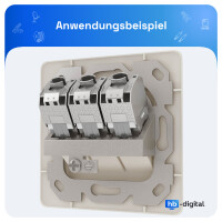 Netzwerkdose für Keystone Modul RJ45 Unterputz 3 x Port