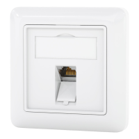 Network socket with 1 x Keystone module CAT 7 RJ45 flush-mou