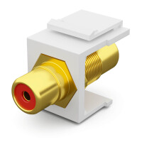 Multimedia keystone module red RCA connector cinch/RCA conne