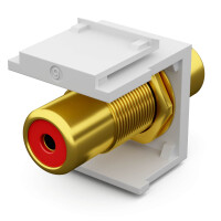 Multimedia keystone module red RCA connector cinch/RCA conne