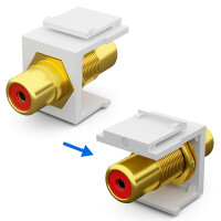 Multimedia keystone module red RCA connector cinch/RCA conne