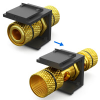Multimedia Keystone Module Audio black pole connector black 
