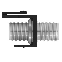 Keystone module SAT TV F-connector nickel-plated black for K
