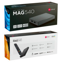 MAG 540 IPTV Set Top Box 1GB RAM 4K HEVC H 265 Unterstützung Linux
