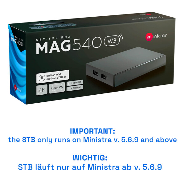 Décodeur IPTV Infomir MAG254 Récepteur multimédia numérique, Noir