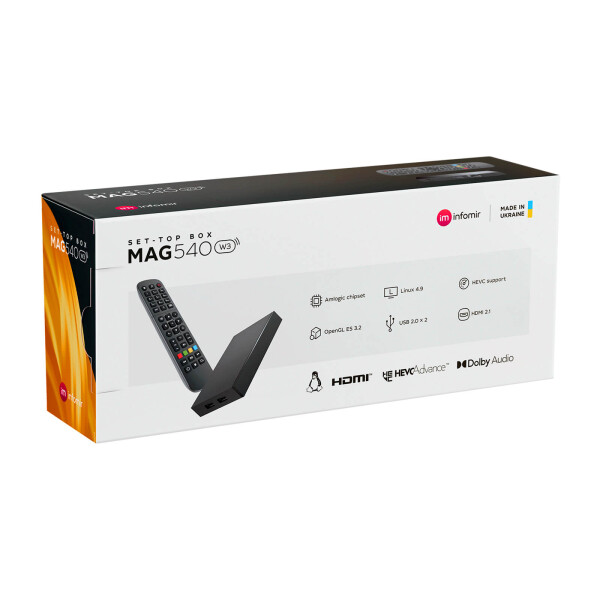 MAG 540w3 IPTV Set Top Box NEW wi fi 1GB RAM 4K HEVC H 265 Linux, 93,90 €