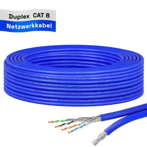 Ethernet Kabel CAT 8 Duplex LAN Kabel 10m