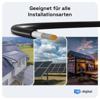 200m Solar cable 6 mm² H1Z2Z2-K Photovoltaic cable for 