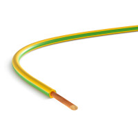 100m PVC Aderleitung 4mm2 H07V-K Erdungskabel flexibel Erdungsleitung für PV Anlage grün-gelb