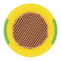 Câble de mise à la terre H07V-K en PVC 6mm&sup2