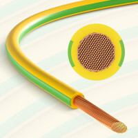 Câble de mise à la terre H07V-K en PVC 6mm&sup2