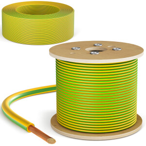 5m - 500m Earthing Cable 10mm2 H07V-K PVC green-yellow...