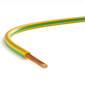 5m - 500m Earthing Cable 10mm2 H07V-K PVC green-yellow flexible Core Cable for PV systems