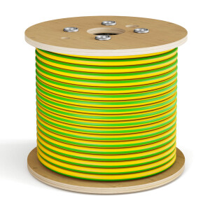 5m - 500m Erdungskabel 16mm2 H07V-K PVC grün-gelb flexible Aderleitung für PV-Anlagen