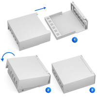 Panneau de brassage boîtier 6 ports pour modules Keyst
