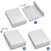Patch panel for Keystone modules 8-port patch panel housing 