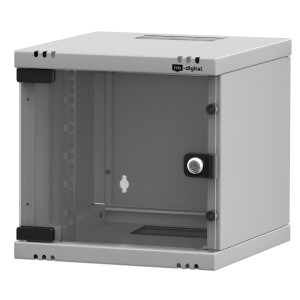 Network cabinet 10 inch 6U wall-mounted housing light grey