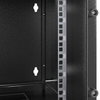 Netzwerkschrank 10 Zoll 6HE Wandgehäuse schwarz montier
