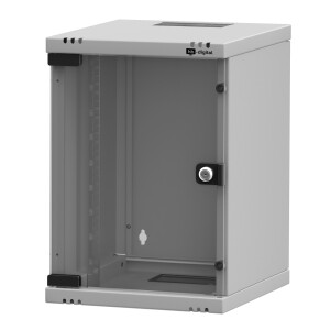 Network cabinet 10 inch 9U wall-mounted housing light grey