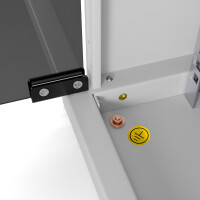 Netzwerkschrank 19 Zoll 7HE Wandgehäuse hellgrau unmont