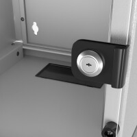 Netzwerkschrank 19 Zoll 7HE Wandgehäuse hellgrau unmont