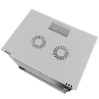 Netzwerkschrank 19 Zoll 9HE Wandgehäuse hellgrau unmont