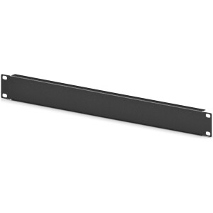 19 Zoll Rackblende 1HE für Serverschrank Stahl schwarz