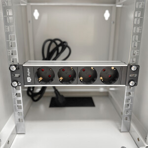 10-inch 4-way socket strip for 1U Server cabinet