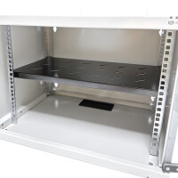 19 Zoll Fachboden 1HE für Netzwerkschrank 270mm schwarz