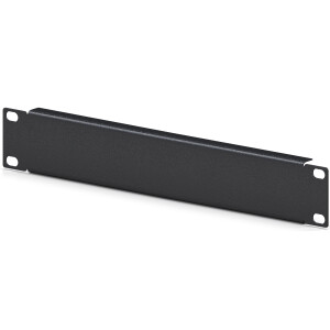 Rackblende 10 Zoll 1HE für Serverschrank Stahl schwarz