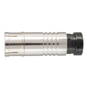 F-connector with rubber seal for coaxial cable 7mm - 8.2mm gold-plated / nickel-plated