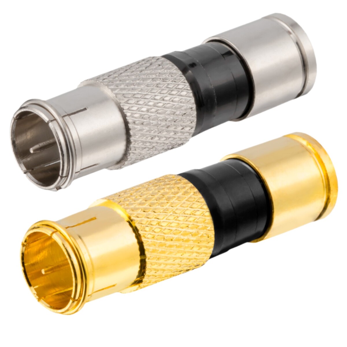 HB-DIGITAL 10x F-Connector Female/Female verguld HQ voor F-Connectoren