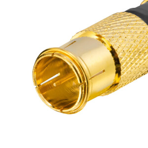 Compression F Type Quick Connector for Coaxial Cable Ø 6,8 - 7,4 mm