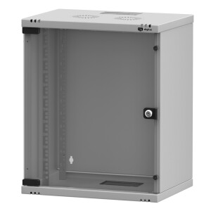Network cabinet 19 inch 12U wall-mounted housing light grey