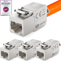 4 Stk. Keystone Modul RJ45 Cat 6a GHMT zertifiziertes LSA we