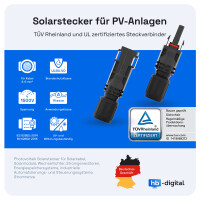 10 Paare Solarstecker 1500V MC4 kompatible PV Stecker IP68 f